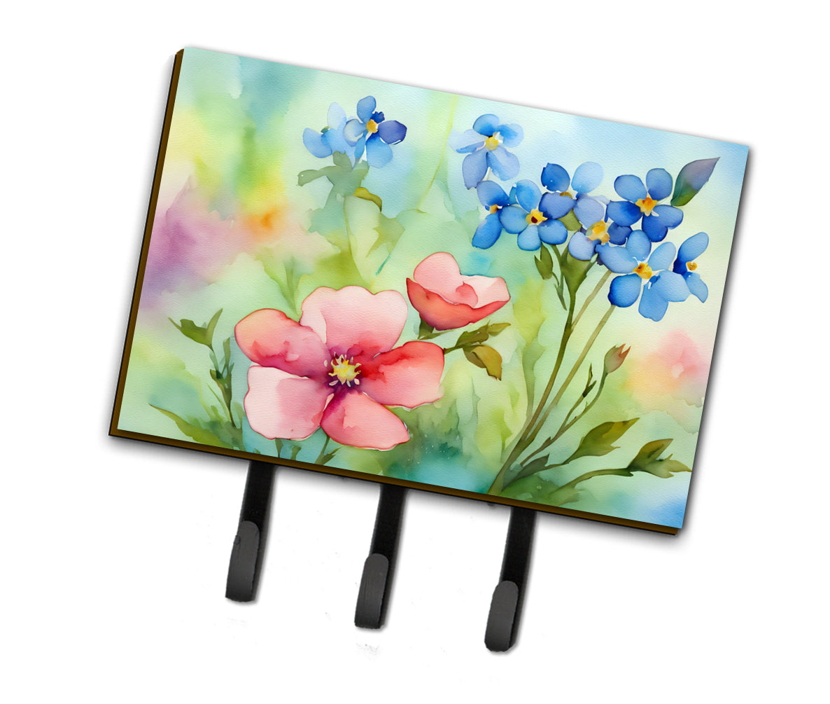 Buy this Alaska Forget-me-nots in Watercolor Leash or Key Holder