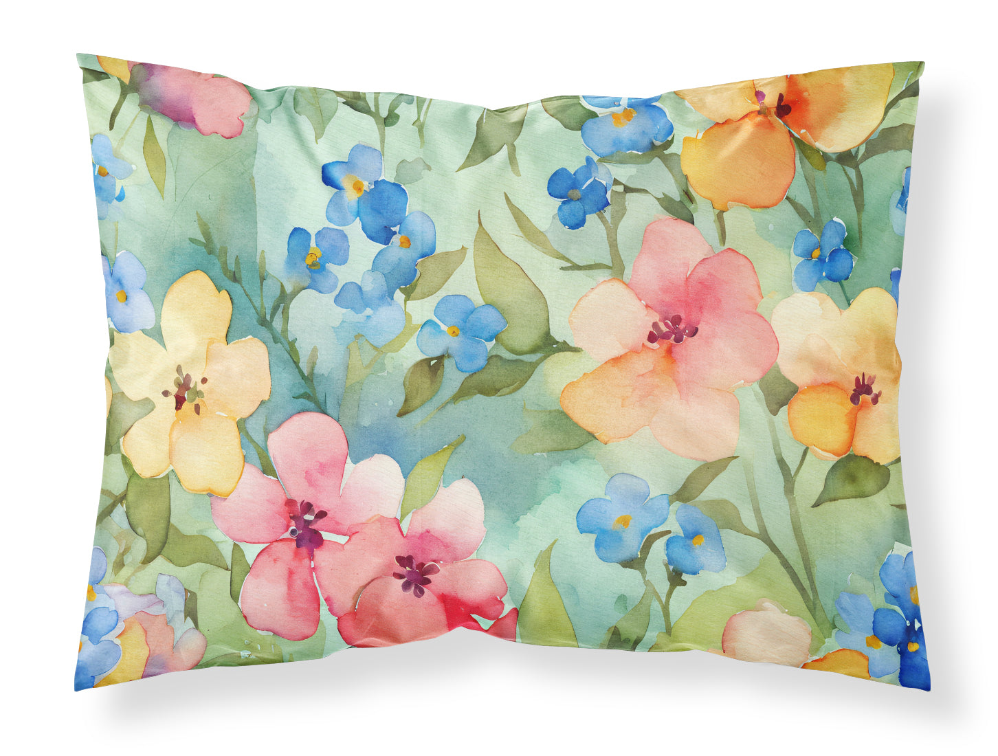 Buy this Alaska Forget-me-nots in Watercolor Fabric Standard Pillowcase