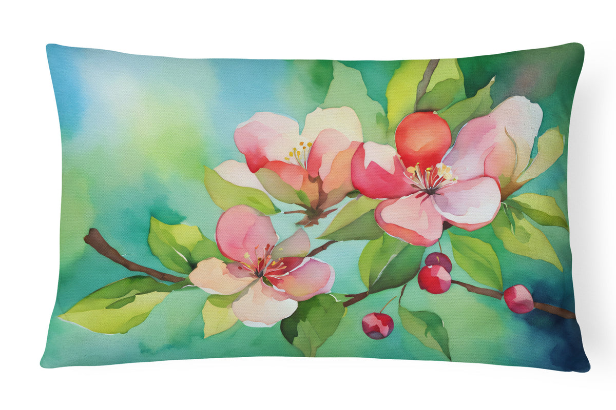 Buy this Arkansas Apple Blossom in Watercolor Fabric Decorative Pillow