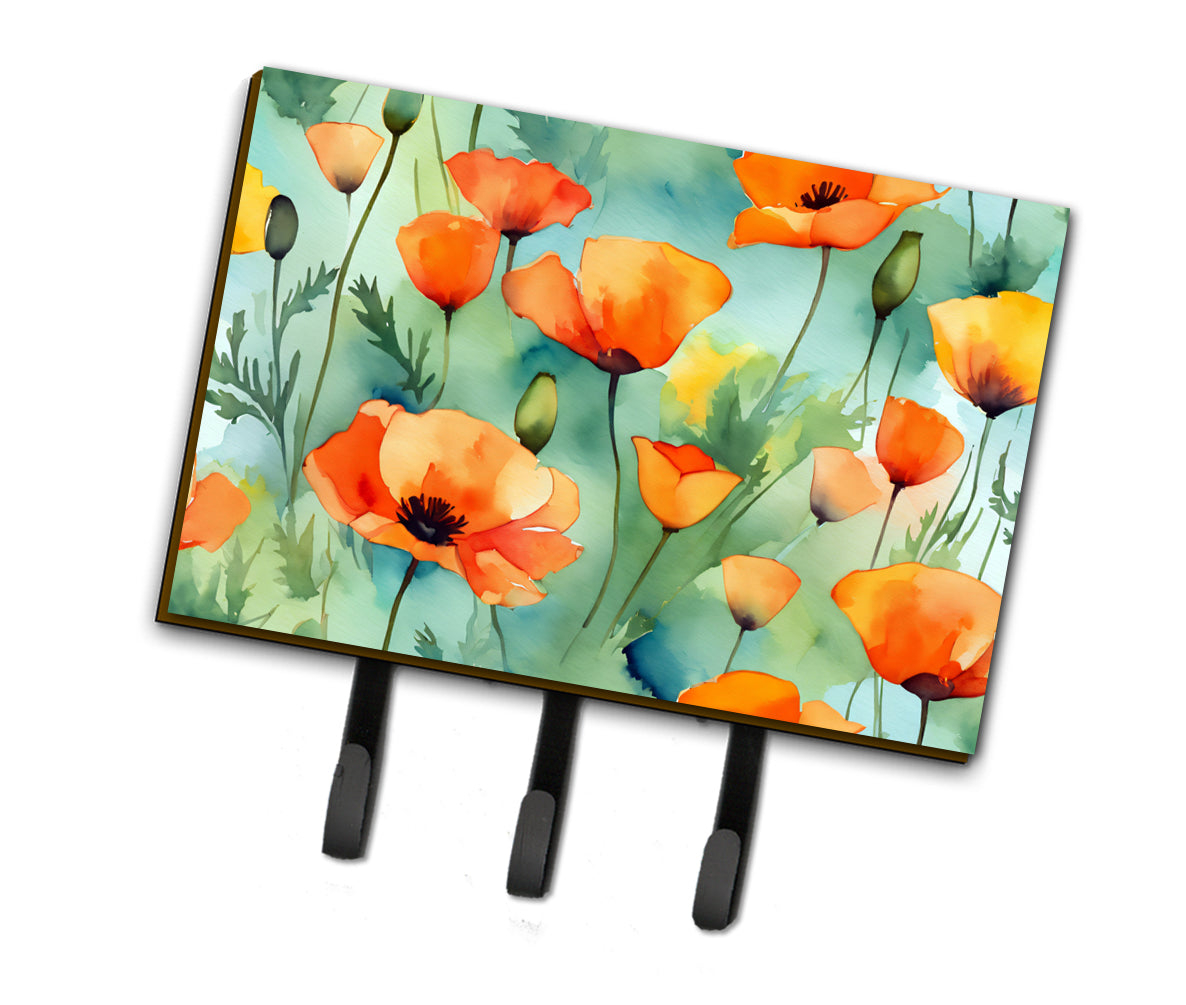 Buy this California California Poppies in Watercolor Leash or Key Holder