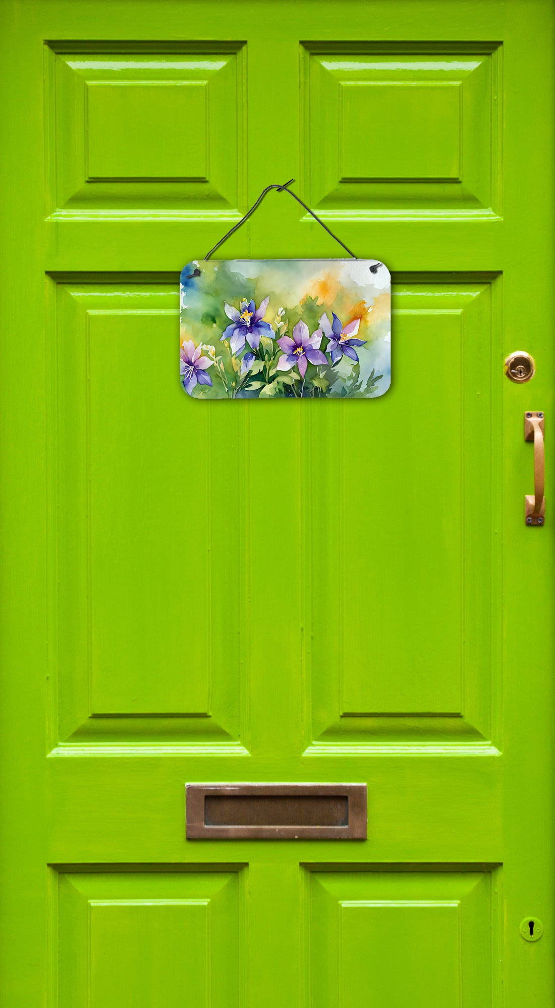 Caroline's Treasures Colorado Rocky Mountain Columbine in Watercolor Wall or Door Hanging Prints