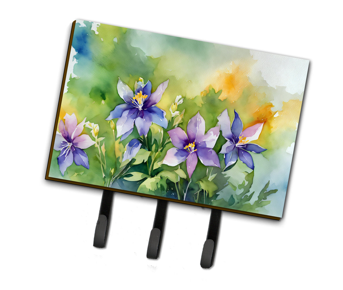Buy this Colorado Rocky Mountain Columbine in Watercolor Leash or Key Holder