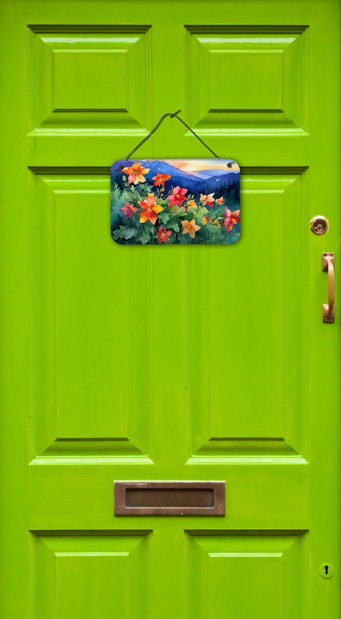 Caroline's Treasures Colorado Rocky Mountain Columbine in Watercolor Wall or Door Hanging Prints