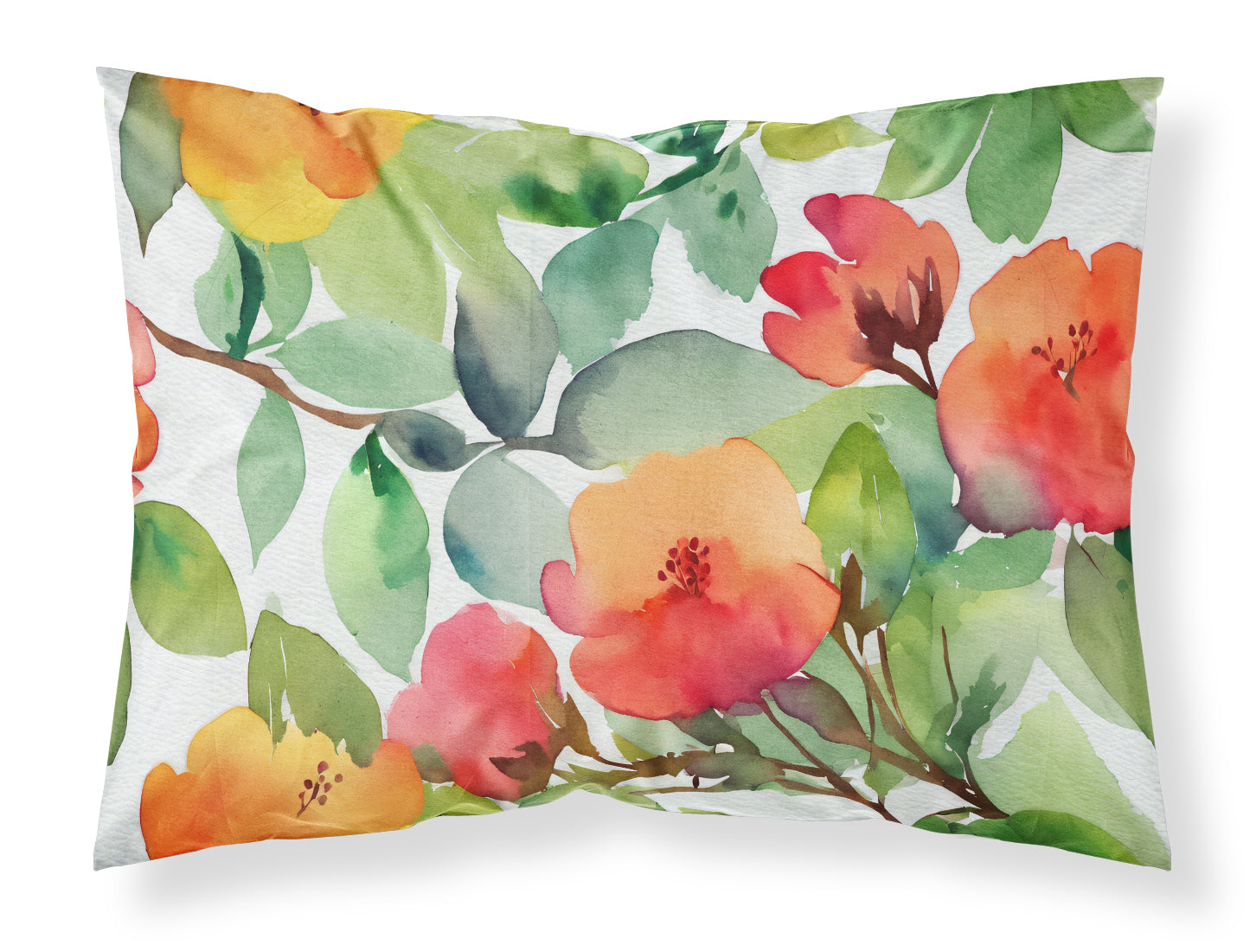 Buy this Connecticut Mountain Laurels in Watercolor Fabric Standard Pillowcase