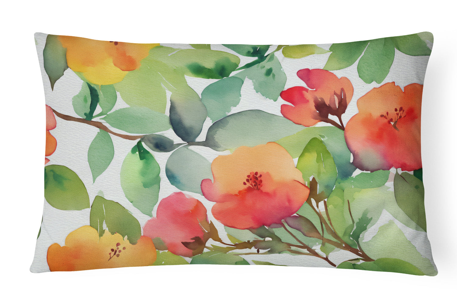 Buy this Connecticut Mountain Laurels in Watercolor Fabric Decorative Pillow