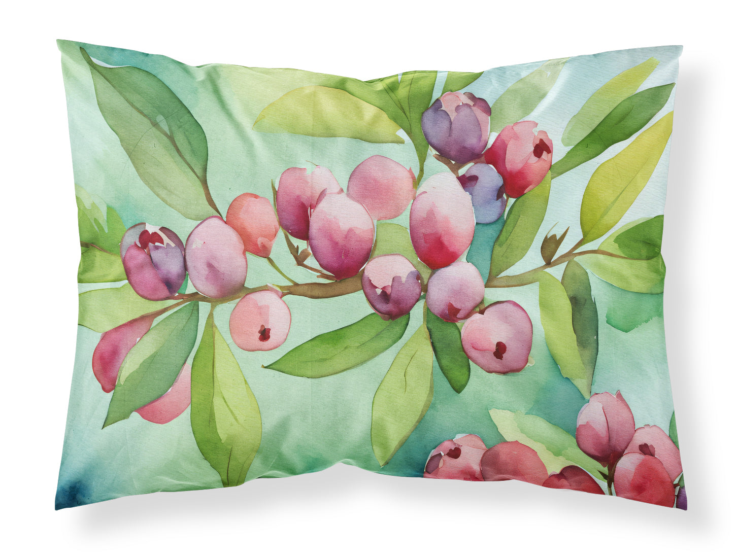 Buy this Connecticut Mountain Laurels in Watercolor Fabric Standard Pillowcase
