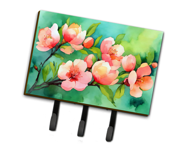 Buy this Delaware Peach Blossom in Watercolor Leash or Key Holder