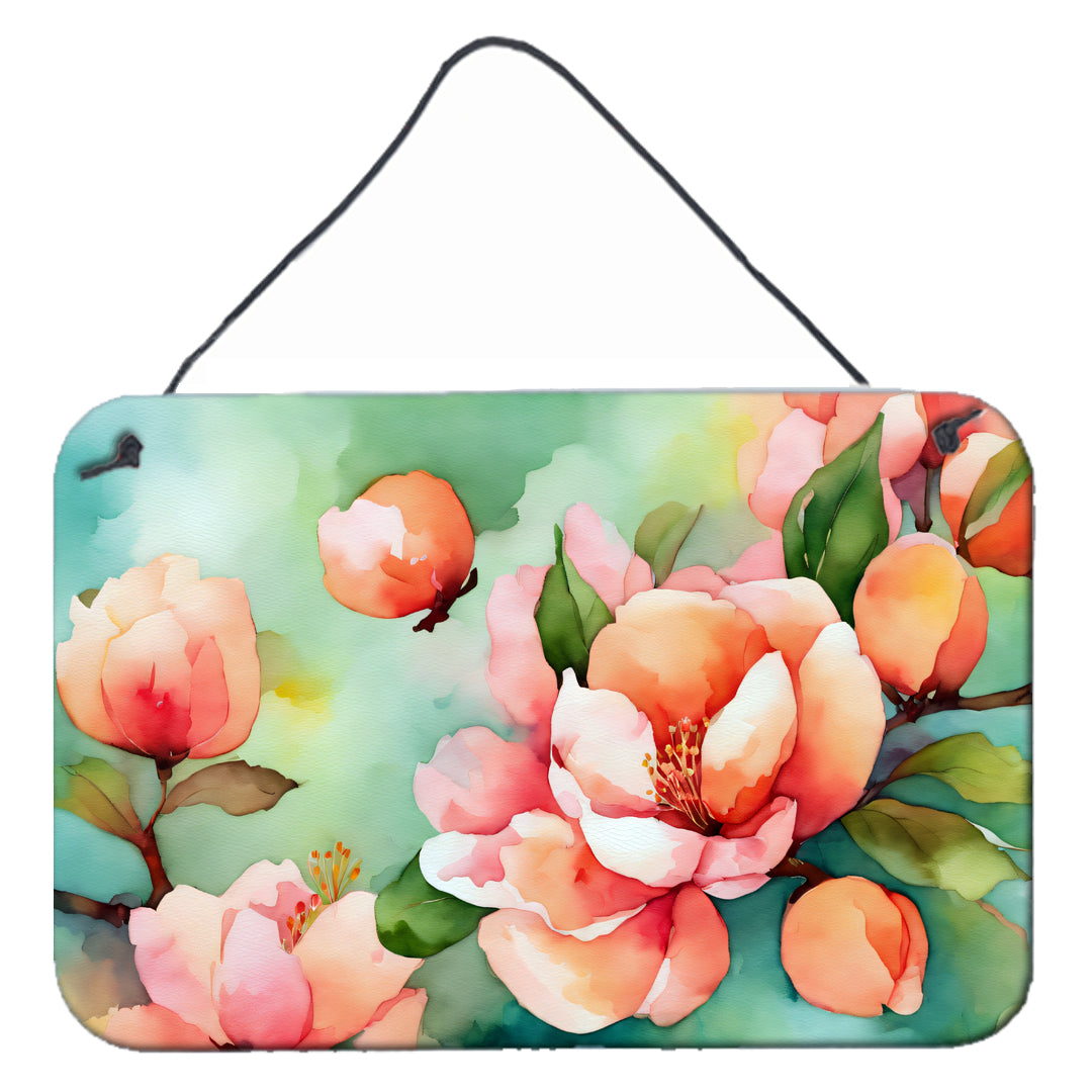 Buy this Delaware Peach Blossom in Watercolor Wall or Door Hanging Prints