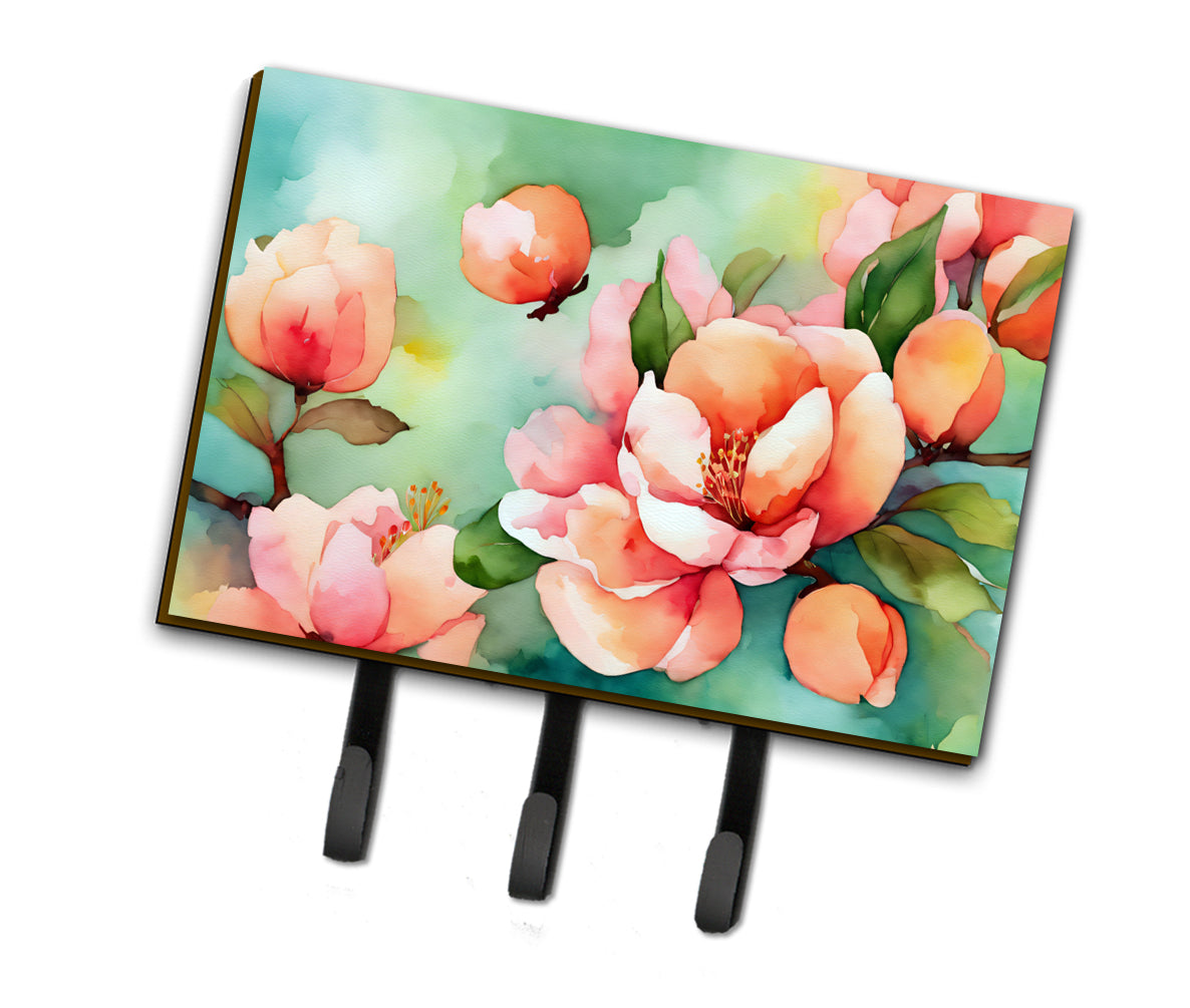 Buy this Delaware Peach Blossom in Watercolor Leash or Key Holder