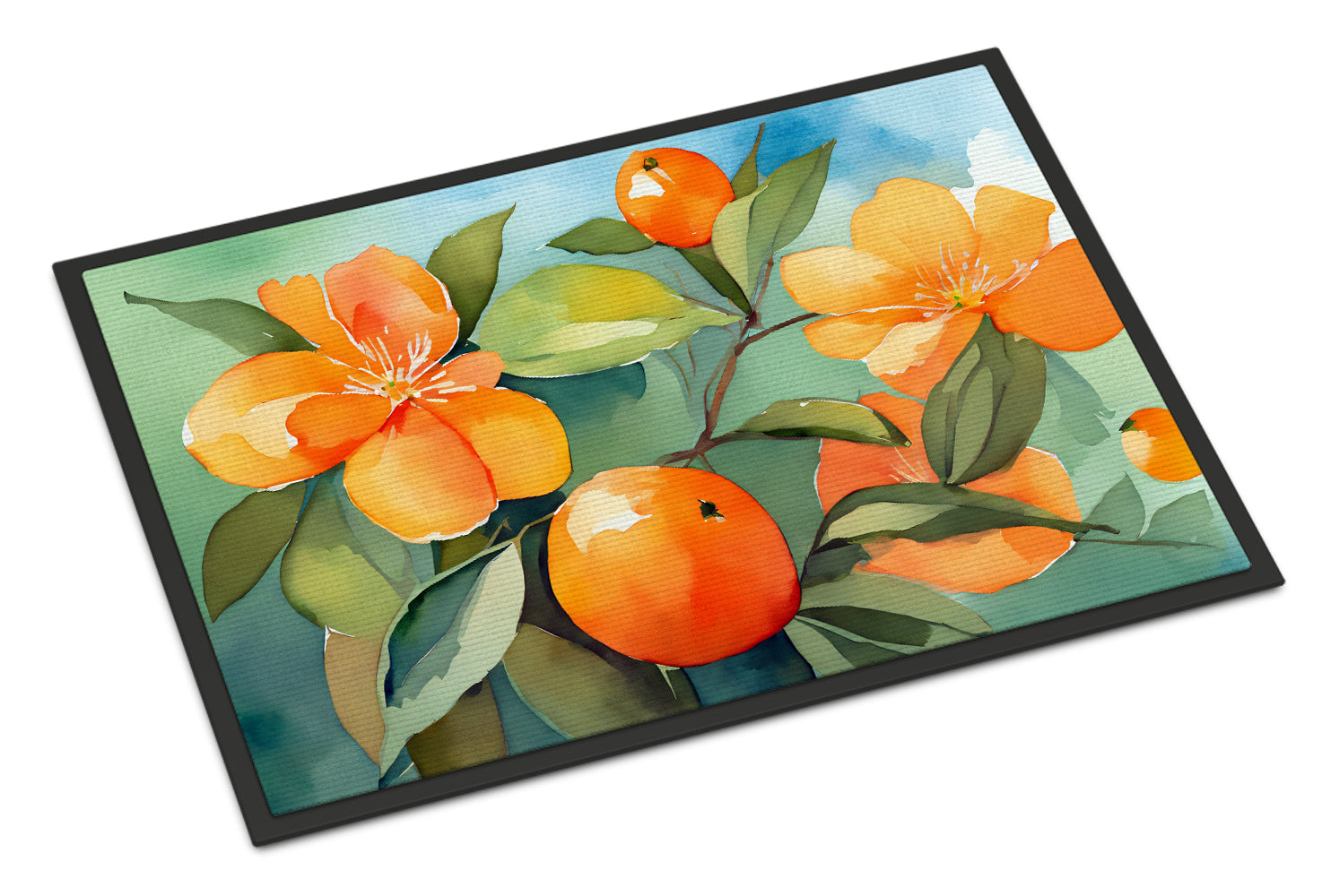 Buy this Florida Orange Blossom in Watercolor Doormat 18x27