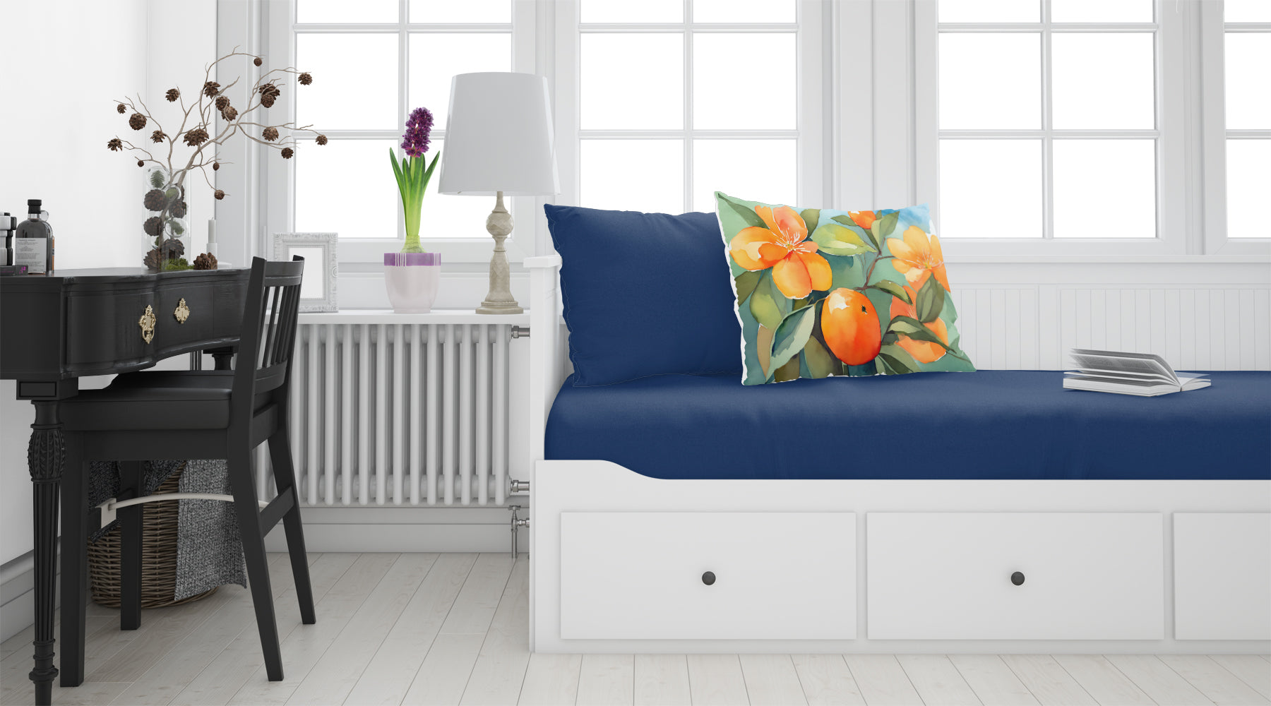 Buy this Florida Orange Blossom in Watercolor Fabric Standard Pillowcase