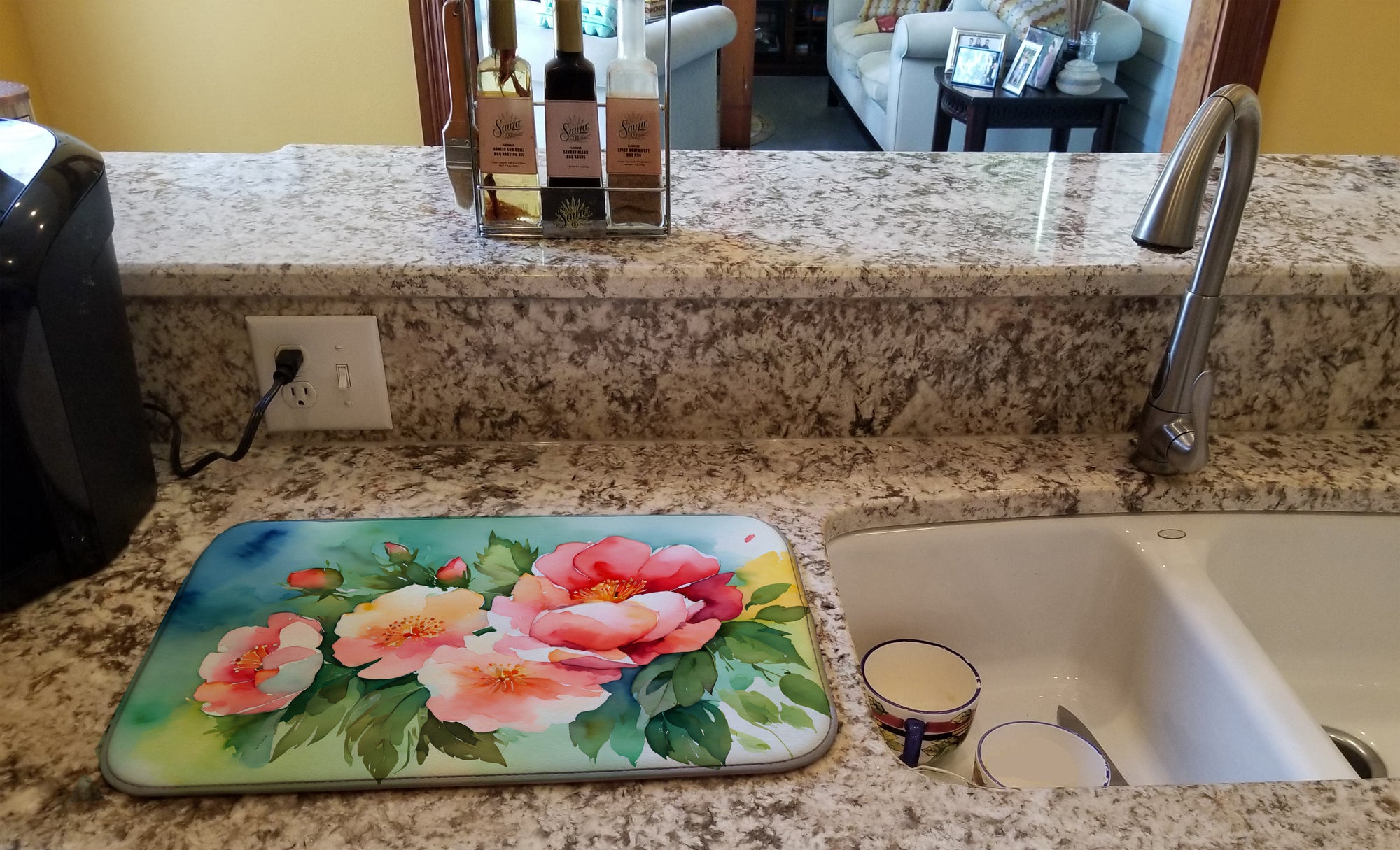 Buy this Georgia Cherokee Rose in Watercolor Dish Drying Mat