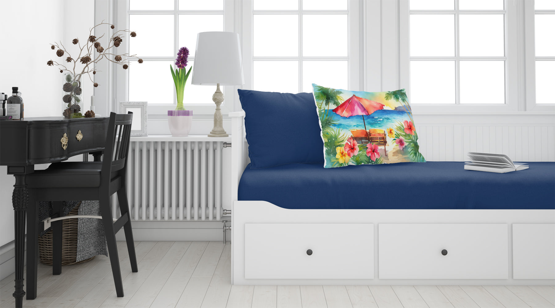 Buy this Hawaii Hawaiian Hibiscus in Watercolor Fabric Standard Pillowcase