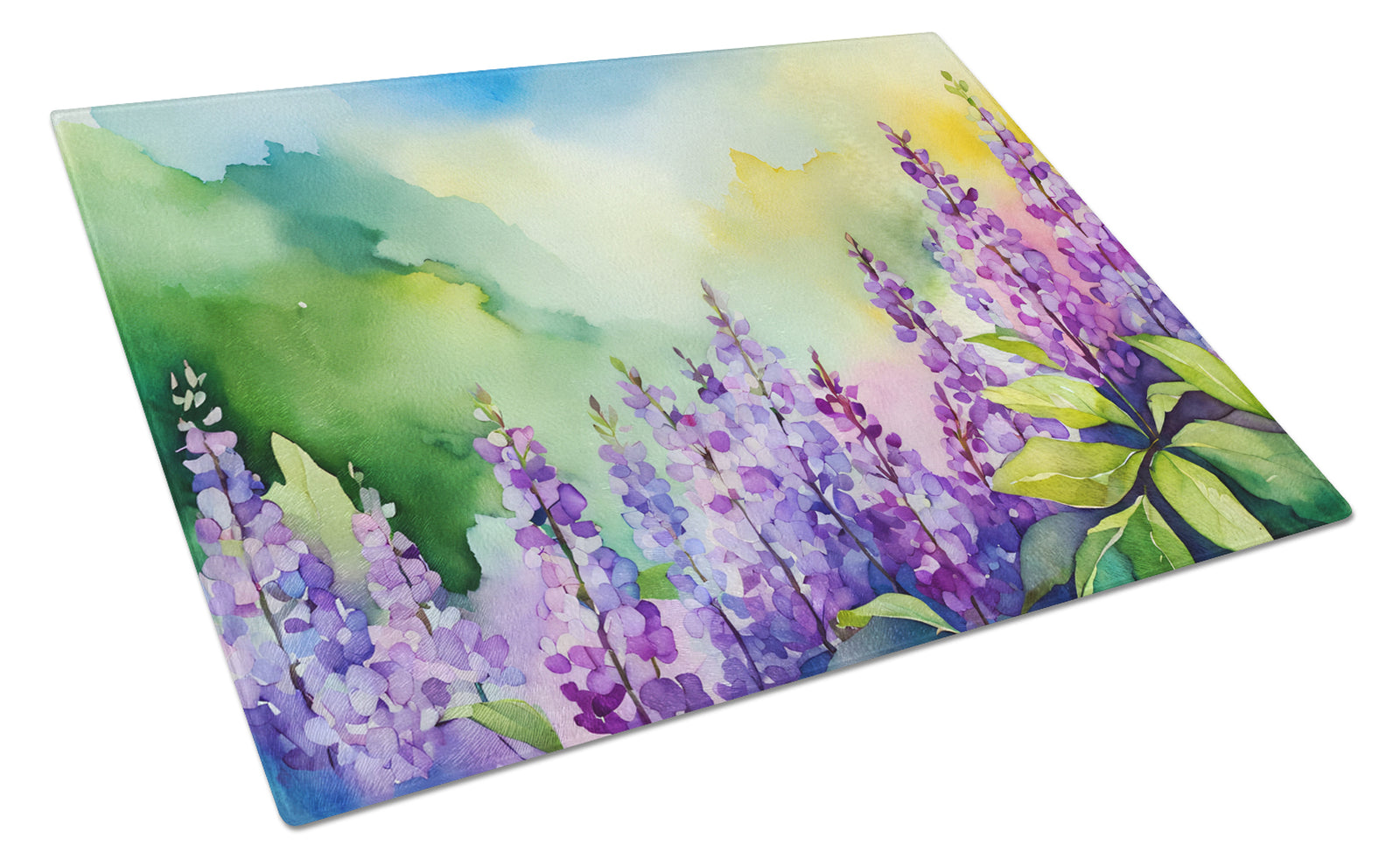 Buy this Idaho Syringa in Watercolor Glass Cutting Board Large
