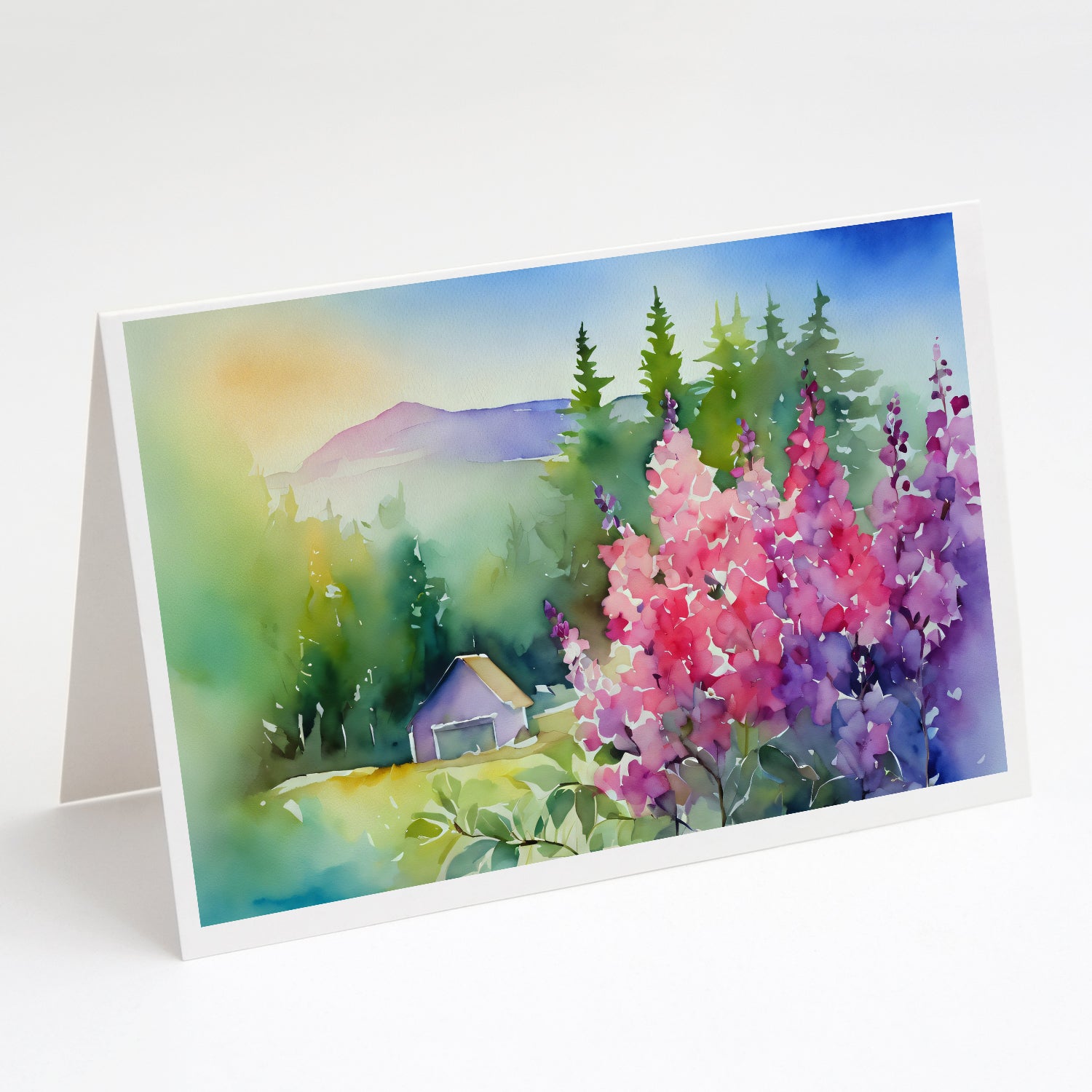 Buy this Idaho Syringa in Watercolor Greeting Cards and Envelopes Pack of 8