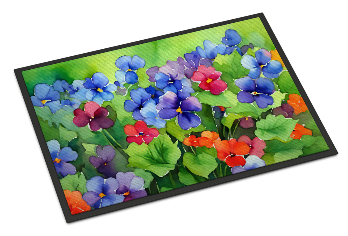 Buy this Illinois Violet in Watercolor Indoor or Outdoor Mat 24x36