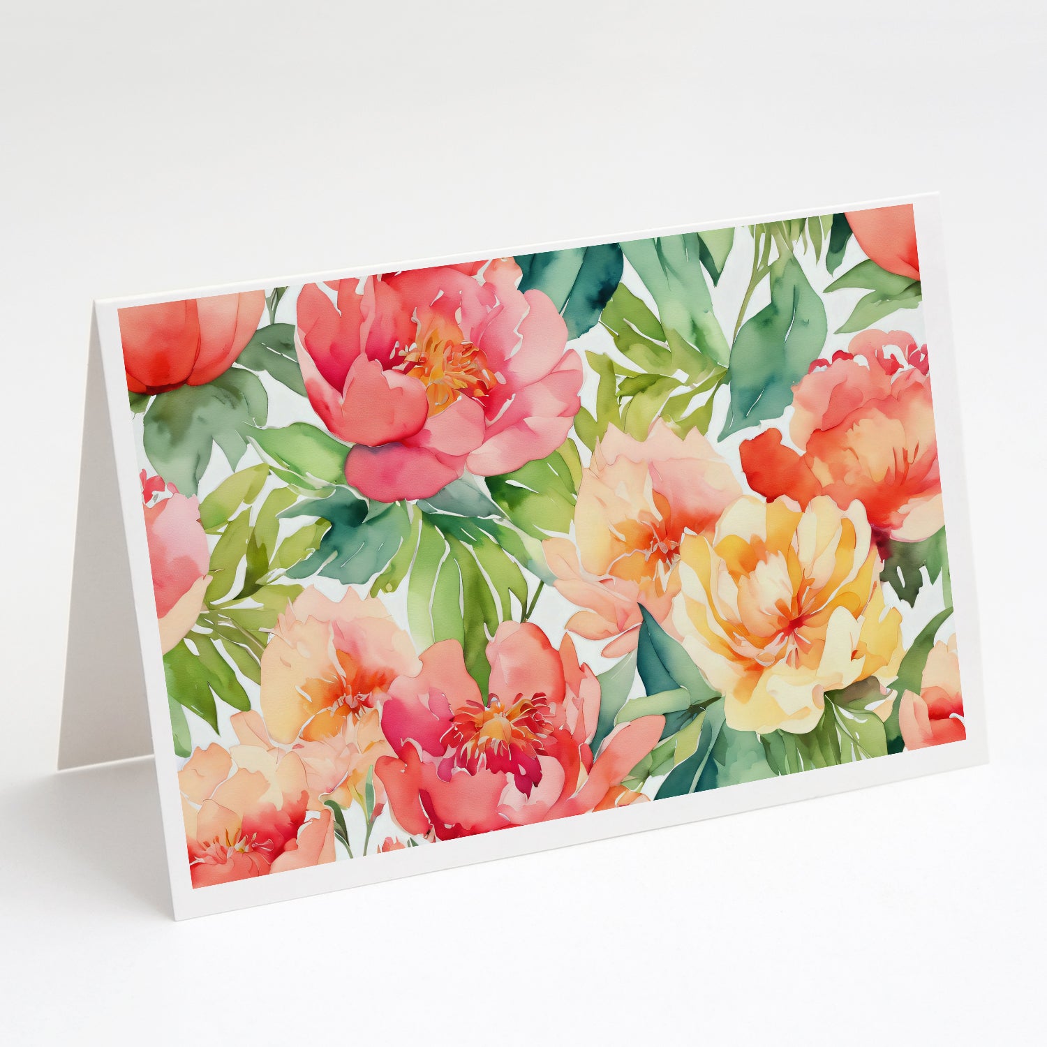 Buy this Indiana Peonies in Watercolor Greeting Cards and Envelopes Pack of 8