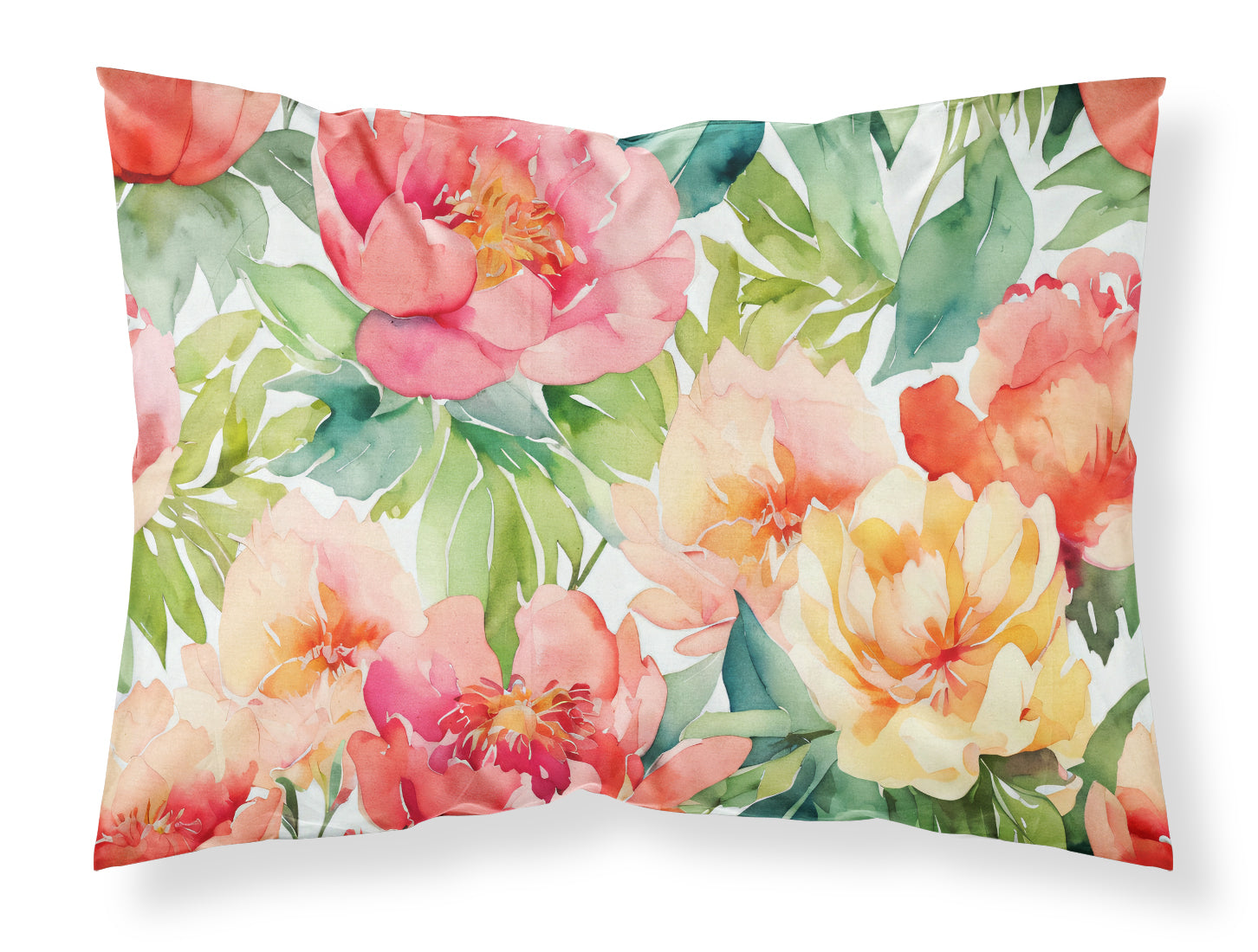 Buy this Indiana Peonies in Watercolor Fabric Standard Pillowcase