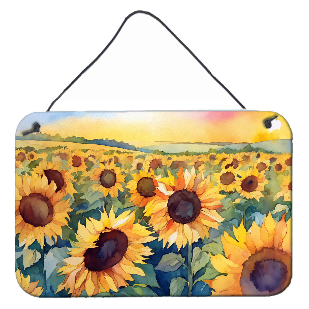 Buy this Kansas Sunflowers in Watercolor Wall or Door Hanging Prints