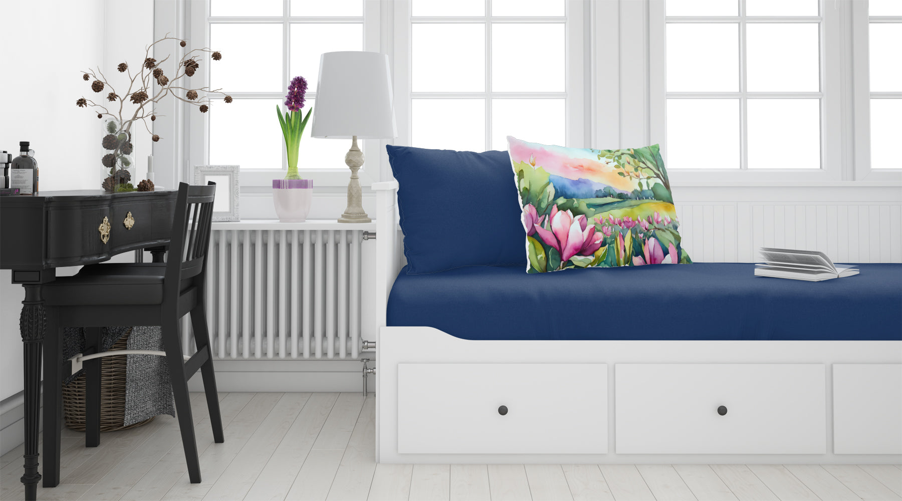 Buy this Louisiana Magnolias in Watercolor Fabric Standard Pillowcase