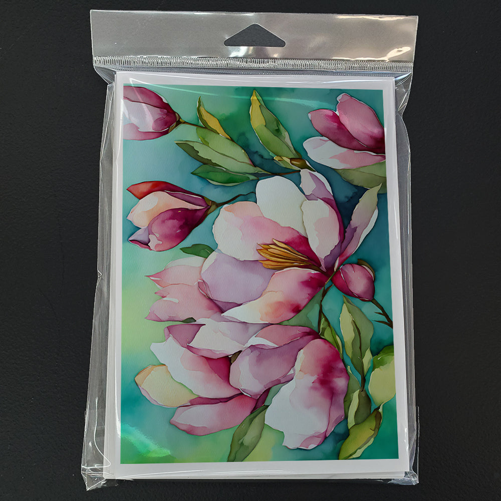 Louisiana Magnolias in Watercolor Greeting Cards and Envelopes Pack of 8