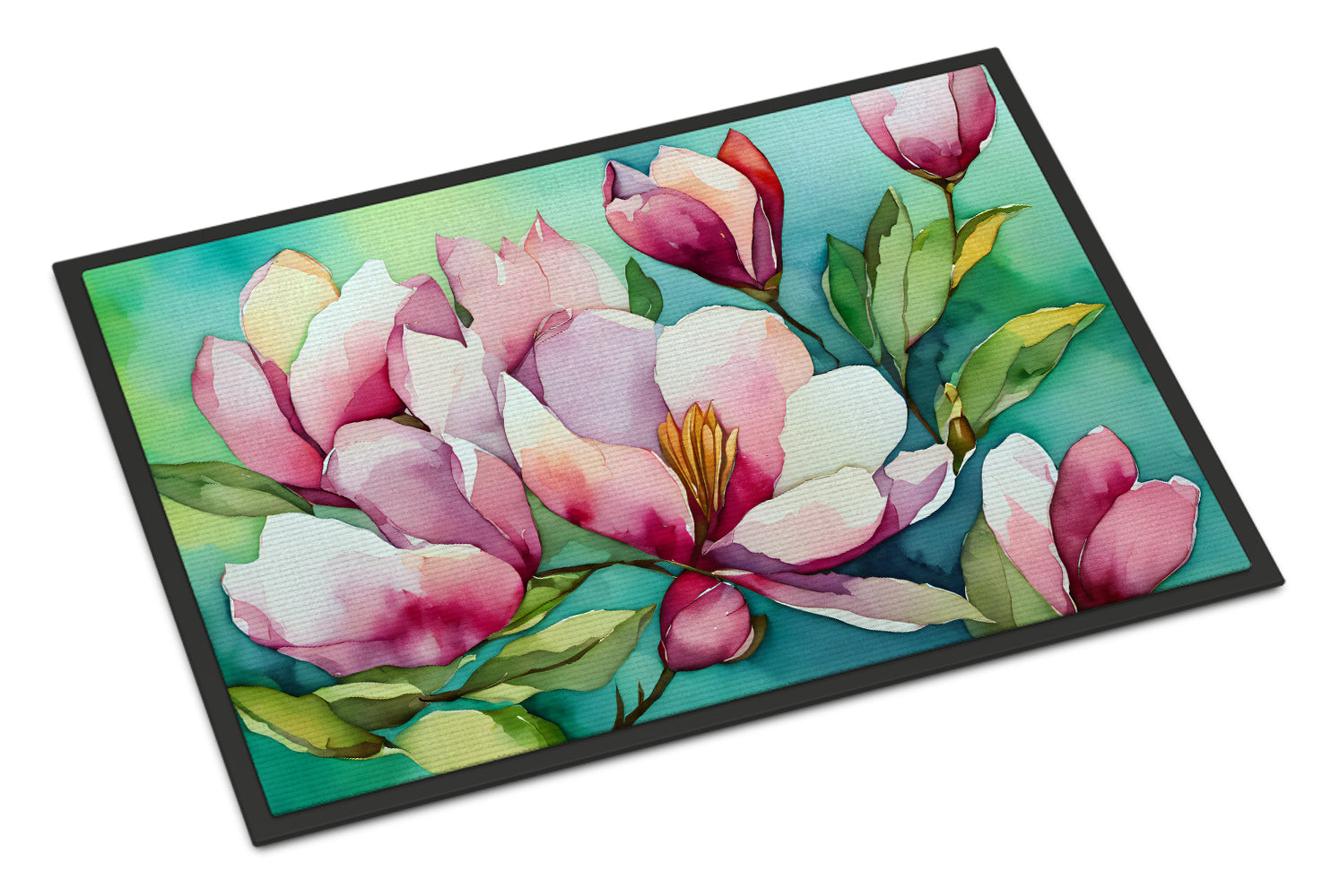 Buy this Louisiana Magnolias in Watercolor Indoor or Outdoor Mat 24x36