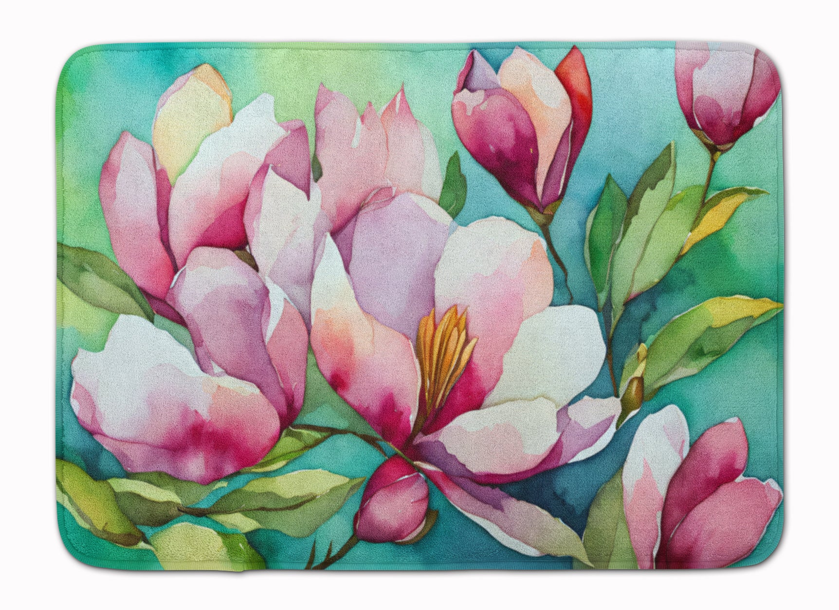 Buy this Louisiana Magnolias in Watercolor Memory Foam Kitchen Mat