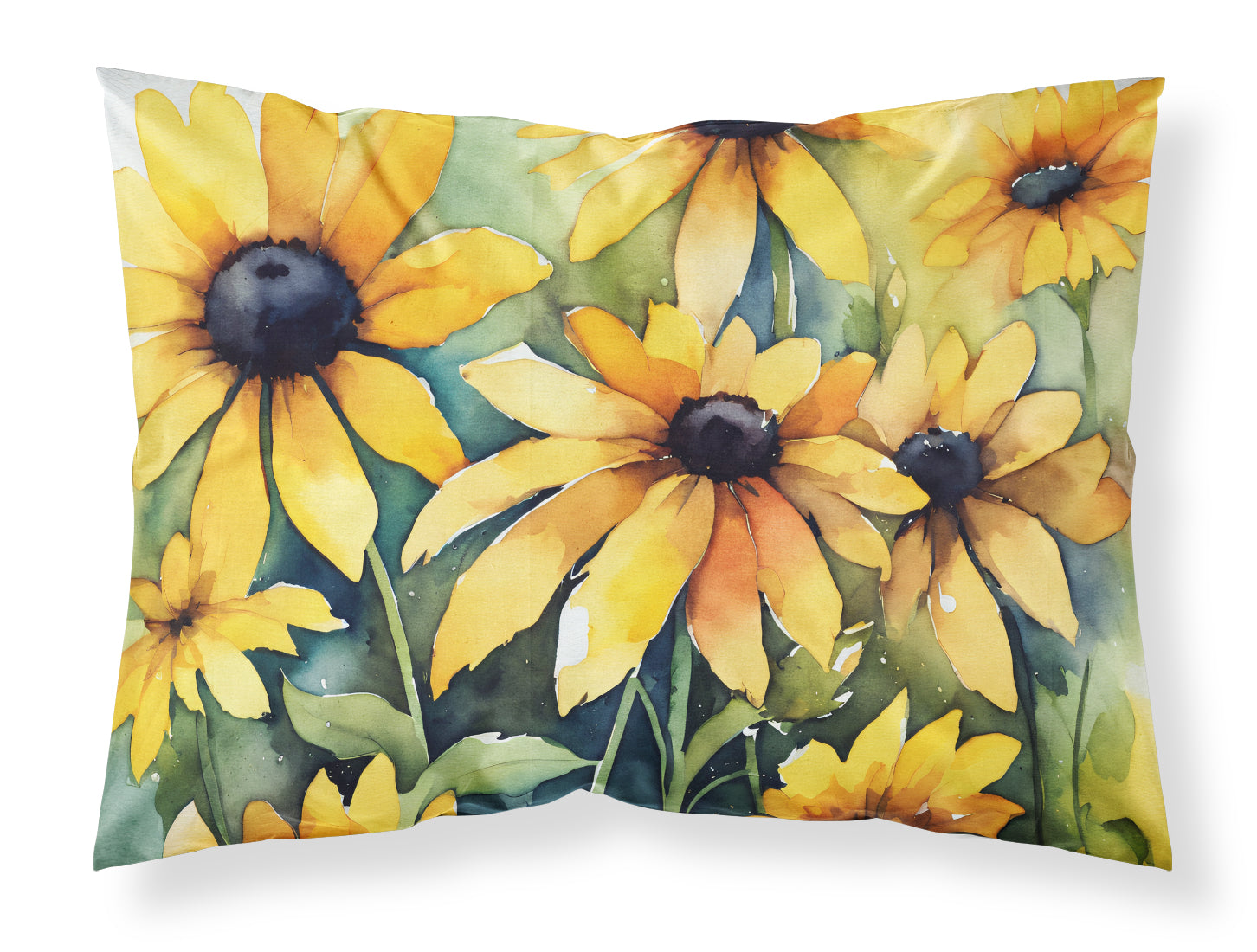 Buy this Maryland Black-Eyed Susans in Watercolor Fabric Standard Pillowcase