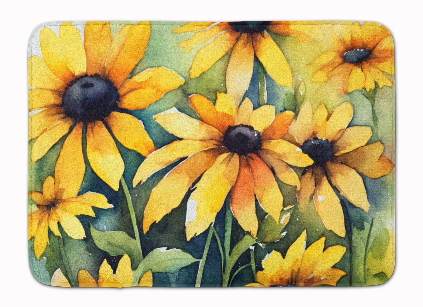 Buy this Maryland Black-Eyed Susans in Watercolor Memory Foam Kitchen Mat