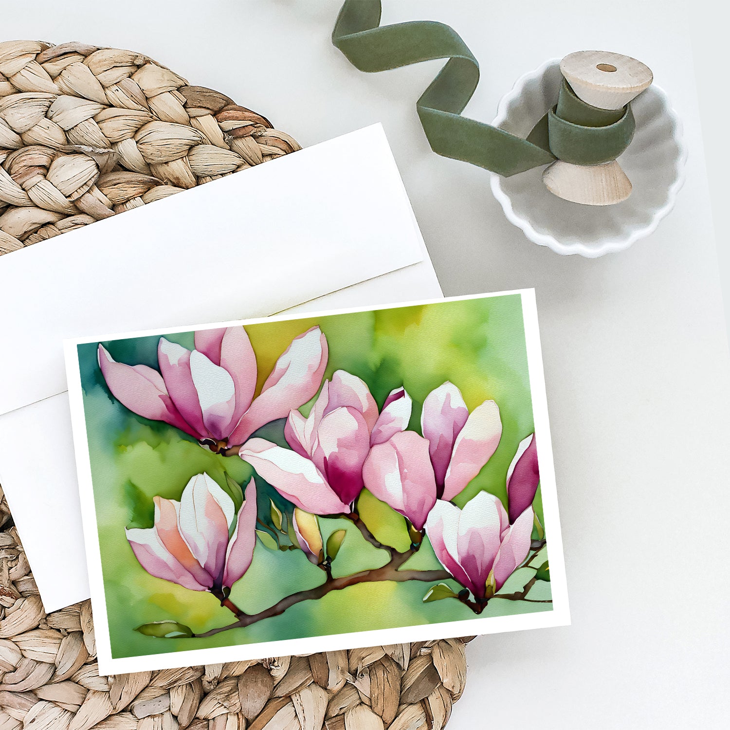 Buy this Mississippi Magnolia in Watercolor Greeting Cards and Envelopes Pack of 8