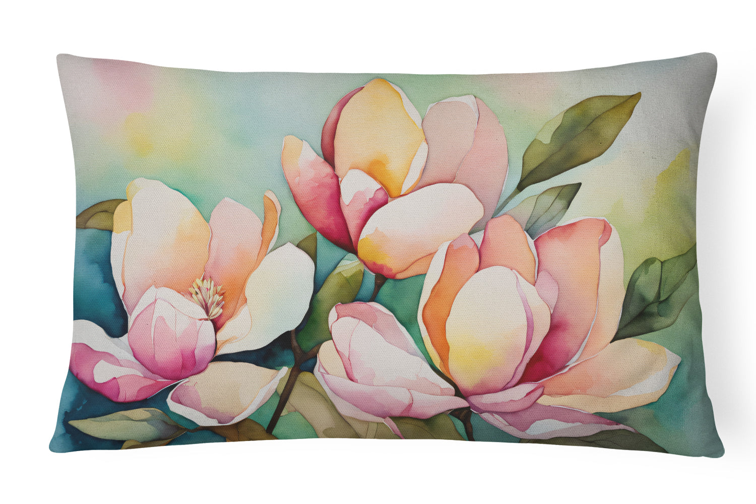 Buy this Mississippi Magnolia in Watercolor Fabric Decorative Pillow