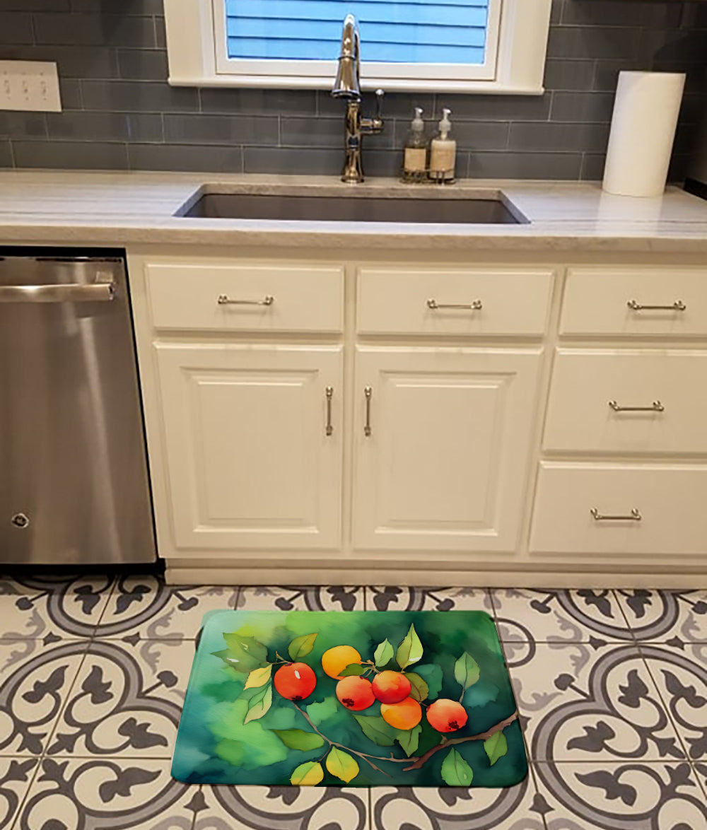 Caroline's Treasures Missouri Hawthorns in Watercolor Memory Foam Kitchen Mat