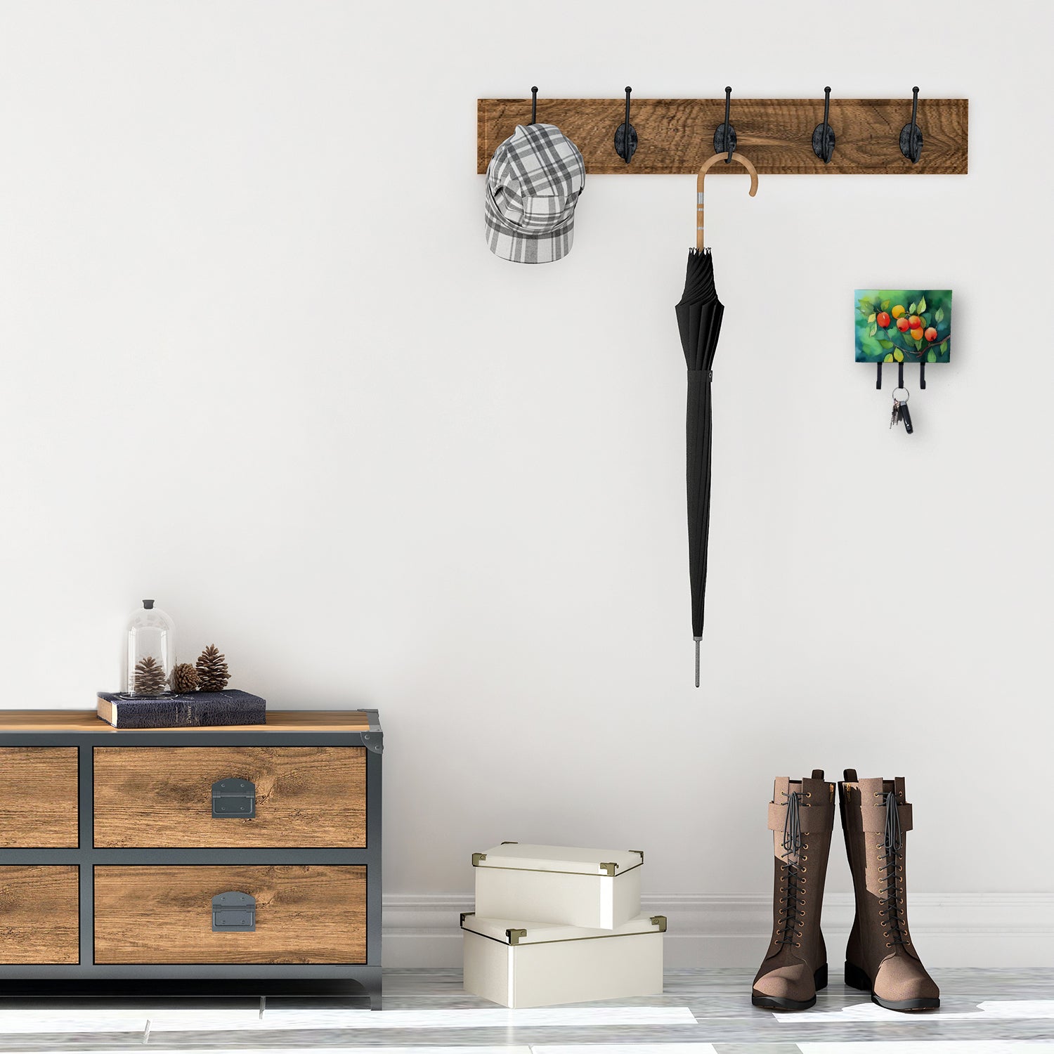 Caroline's Treasures Missouri Hawthorns in Watercolor Leash or Key Holder