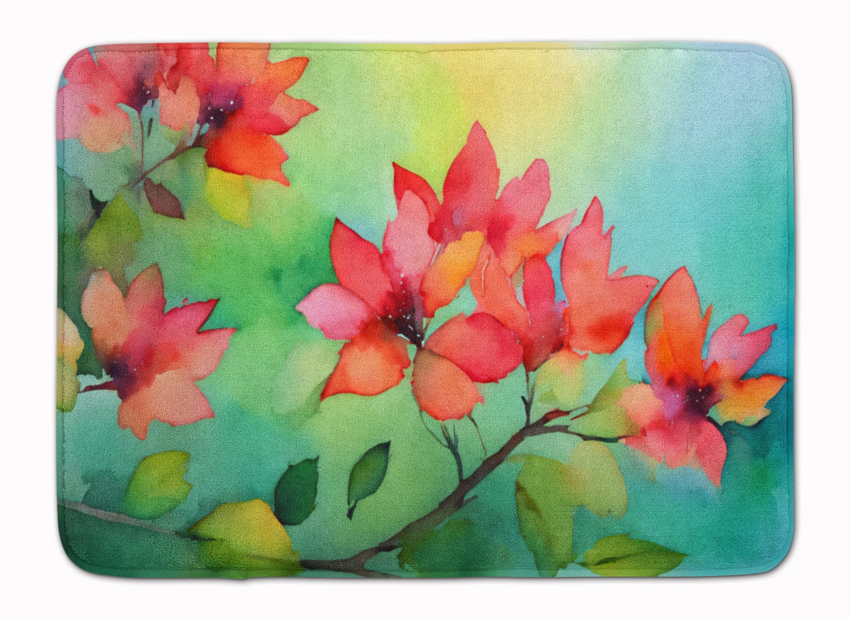 Buy this Missouri Hawthorns in Watercolor Memory Foam Kitchen Mat
