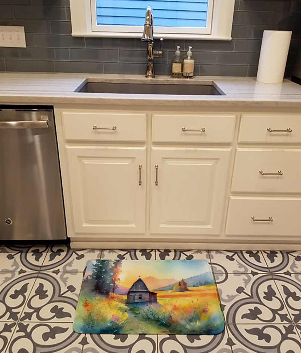 Buy this Montana Bitterroot in Watercolor Memory Foam Kitchen Mat