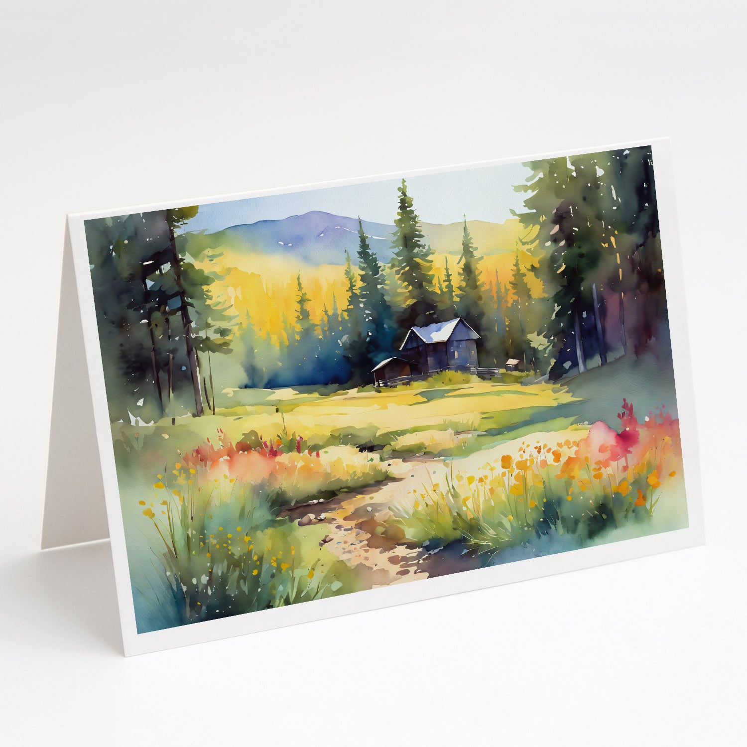 Buy this Montana Bitterroot in Watercolor Greeting Cards and Envelopes Pack of 8