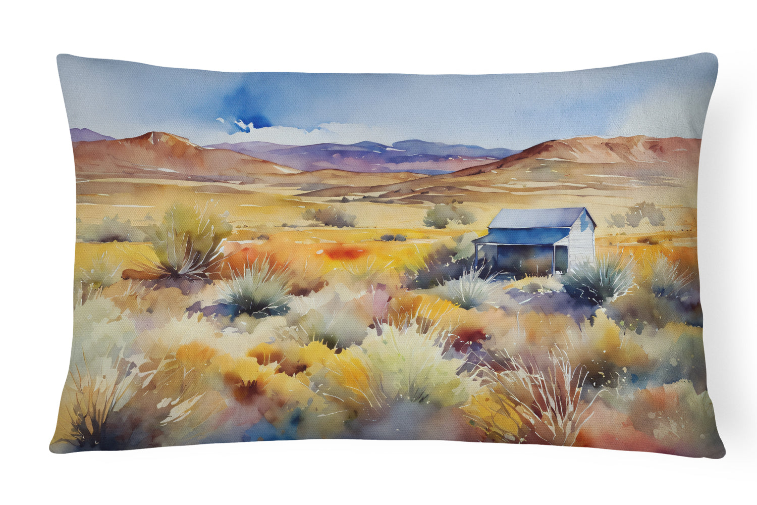 Buy this Nevada Sagebrush in Watercolor Fabric Decorative Pillow
