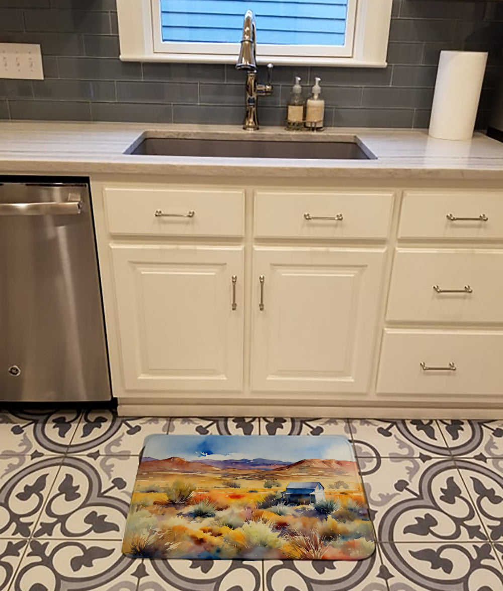 Buy this Nevada Sagebrush in Watercolor Memory Foam Kitchen Mat