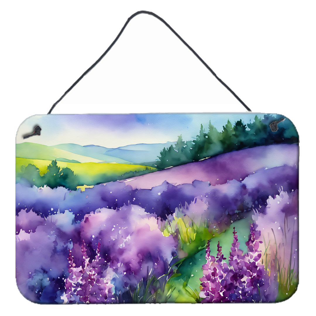 Buy this New Hampshire Purple Lilac in Watercolor Wall or Door Hanging Prints