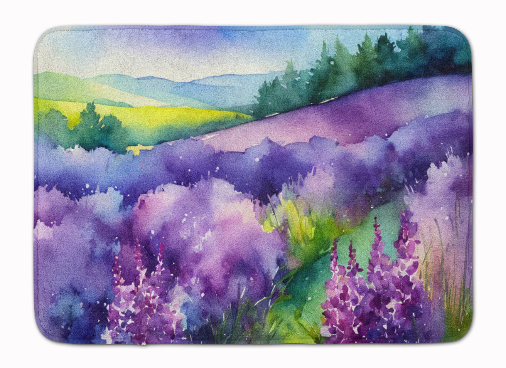 Buy this New Hampshire Purple Lilac in Watercolor Memory Foam Kitchen Mat