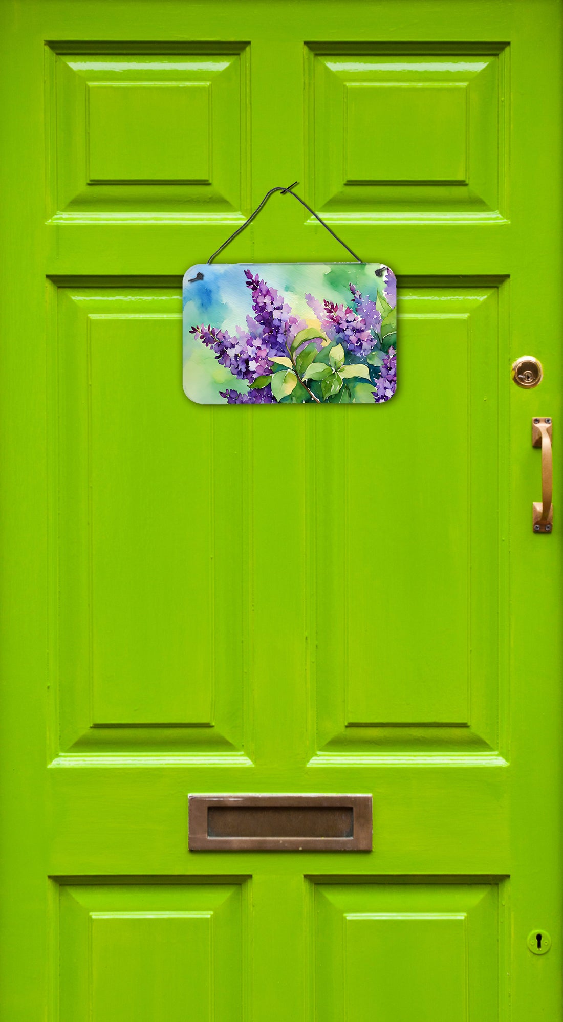 New Hampshire Purple Lilac in Watercolor Wall or Door Hanging Prints