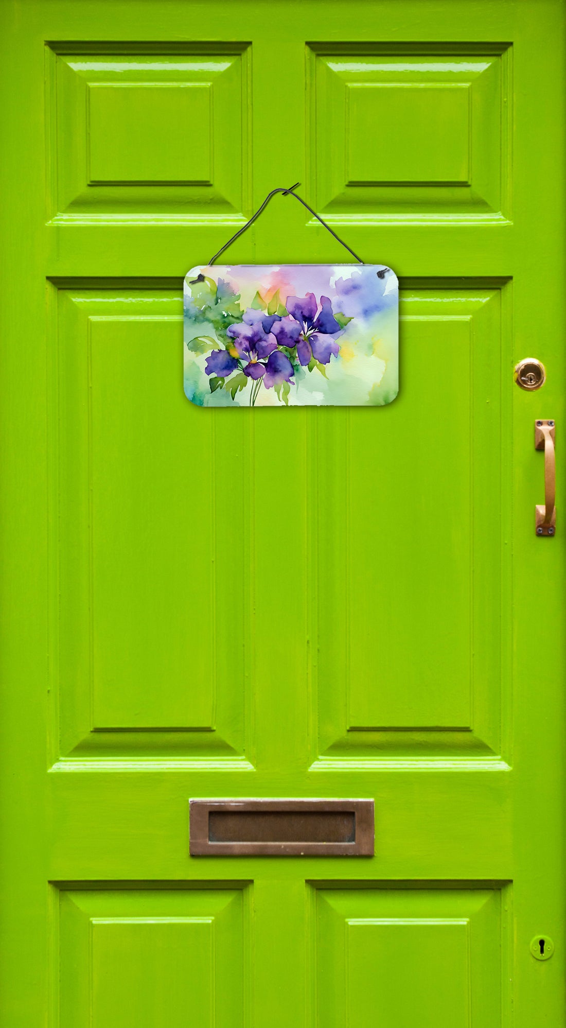 Buy this New Jersey Violet in Watercolor Wall or Door Hanging Prints