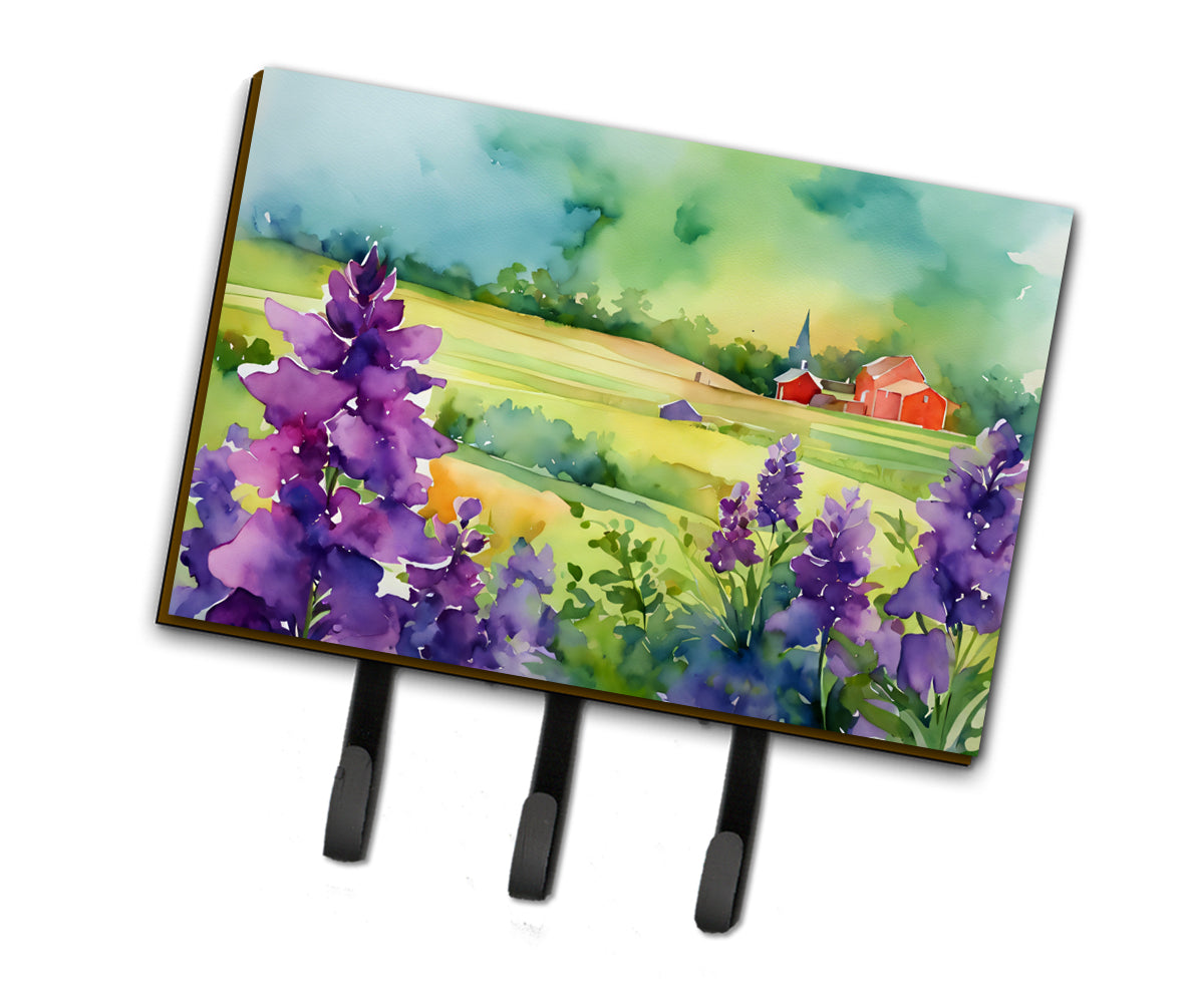 Buy this New Jersey Violet in Watercolor Leash or Key Holder