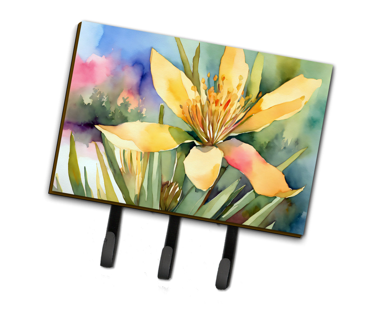 Buy this New Mexico Yucca Flower in Watercolor Leash or Key Holder