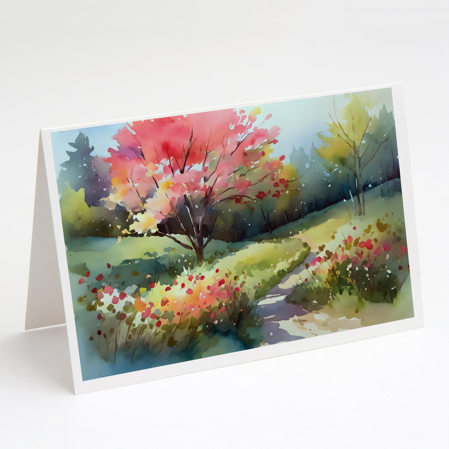 Buy this North Carolina Dogwoods in Watercolor Greeting Cards and Envelopes Pack of 8