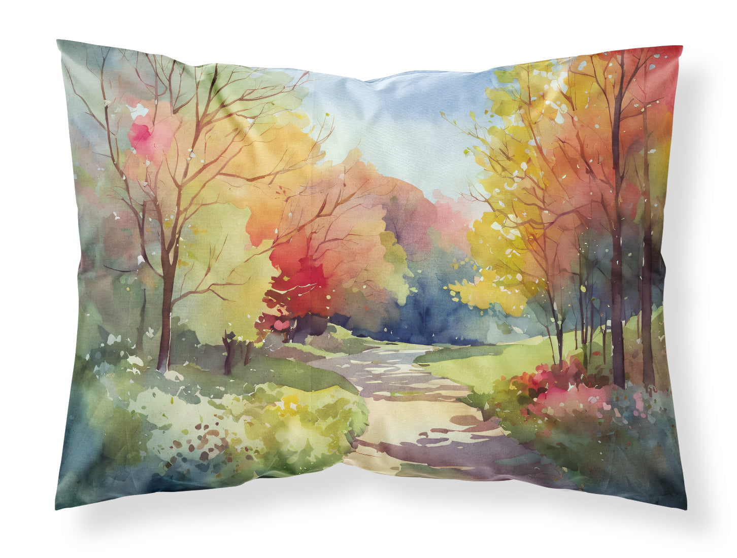 Buy this North Carolina Dogwoods in Watercolor Fabric Standard Pillowcase