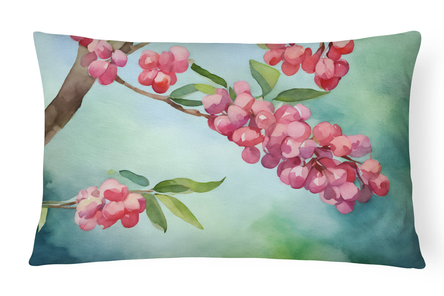 Buy this Pennsylvania Mountain Laurels in Watercolor Fabric Decorative Pillow