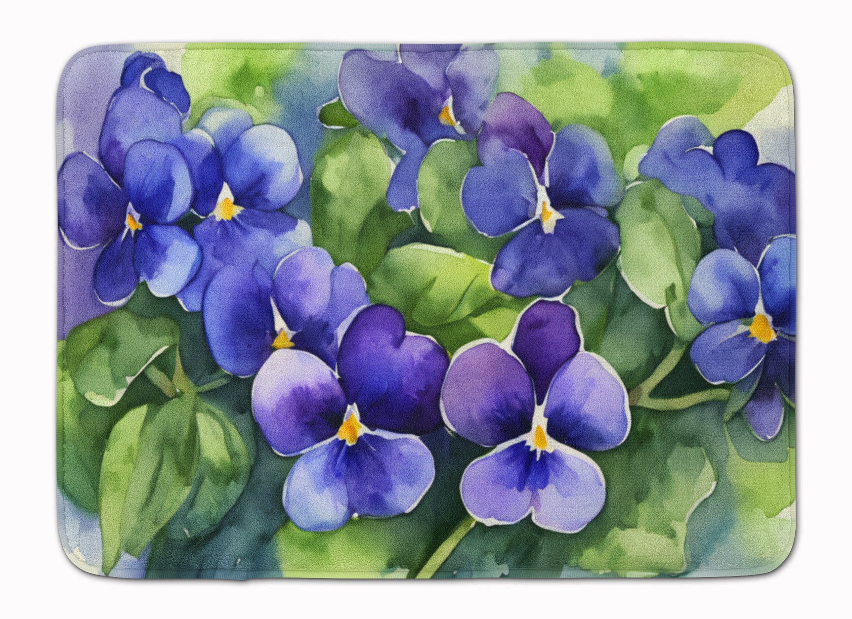 Buy this Rhode Island Violets in Watercolor Memory Foam Kitchen Mat