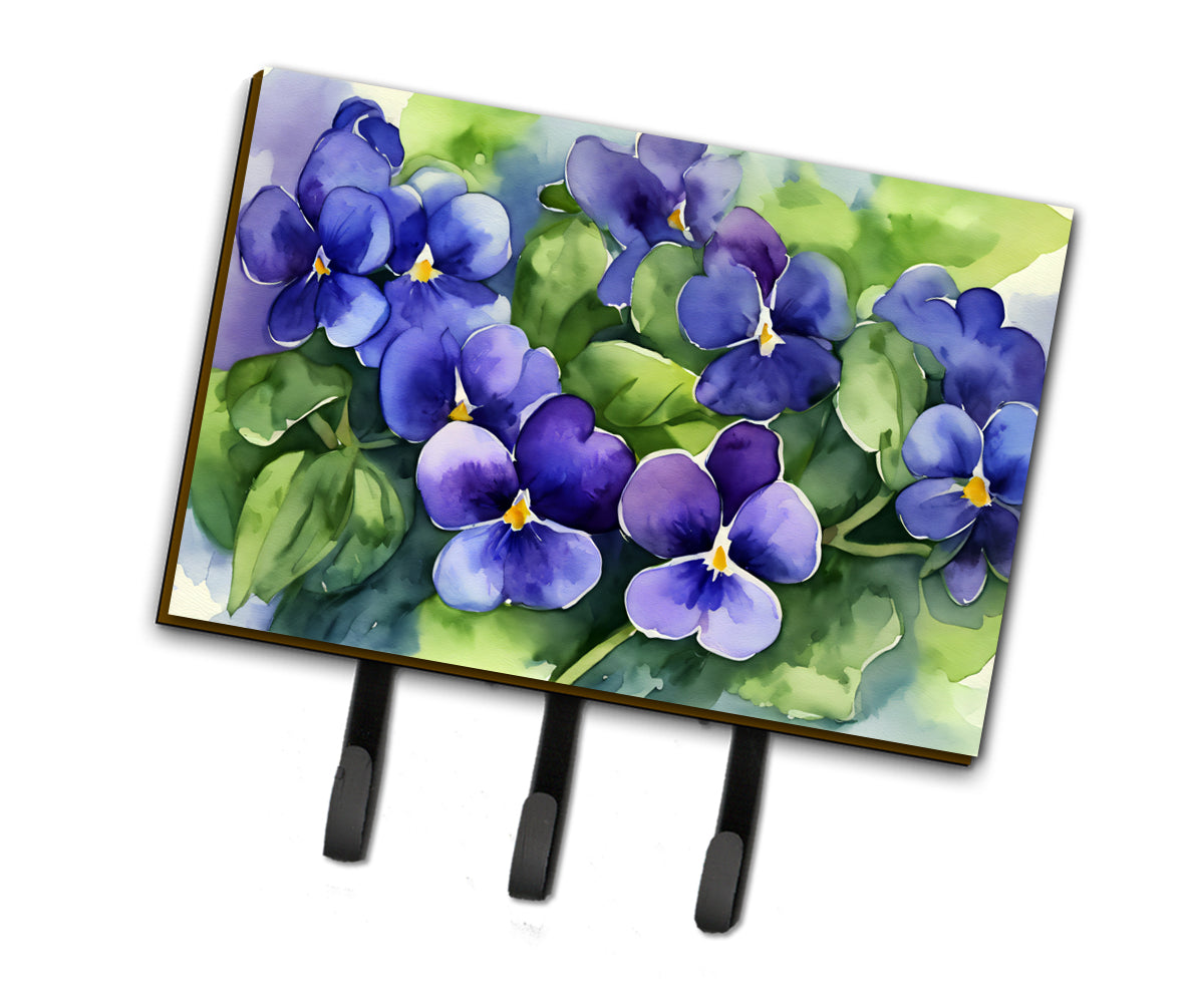 Buy this Rhode Island Violets in Watercolor Leash or Key Holder