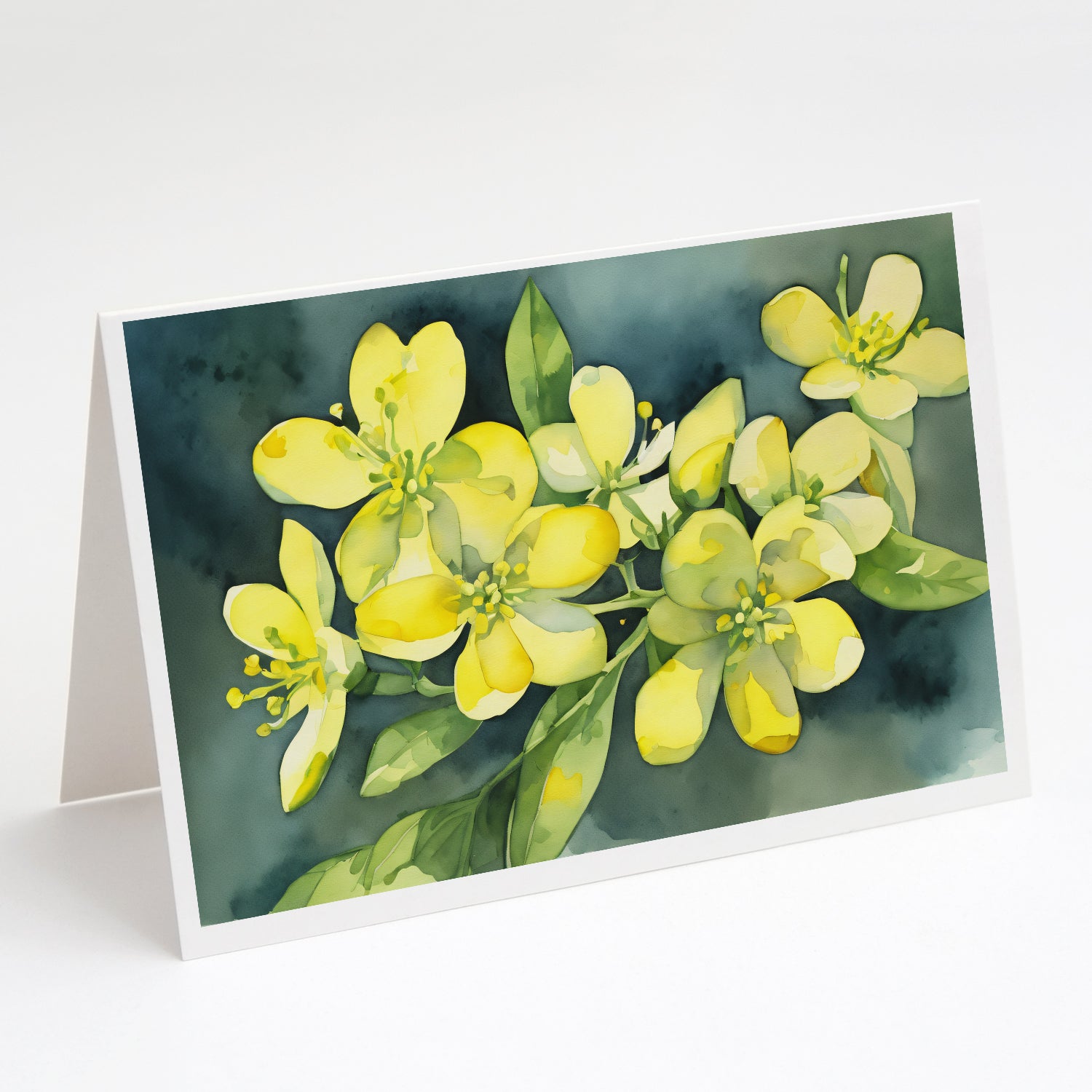 Buy this South Carolina Yellow Jessamine in Watercolor Greeting Cards and Envelopes Pack of 8